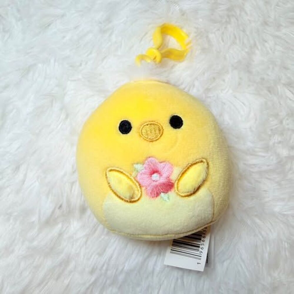 Squishmallows Chick Clip NWOT Yellow Plush Keychain - Picture 2 of 7